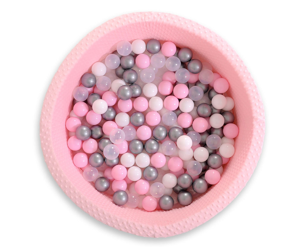 Ball-pit minky H-40 cm with balls 200pcs- pink