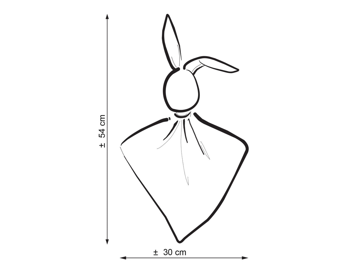 Soft cosy cuddly bunny blanket in cotton - Navy blue bears